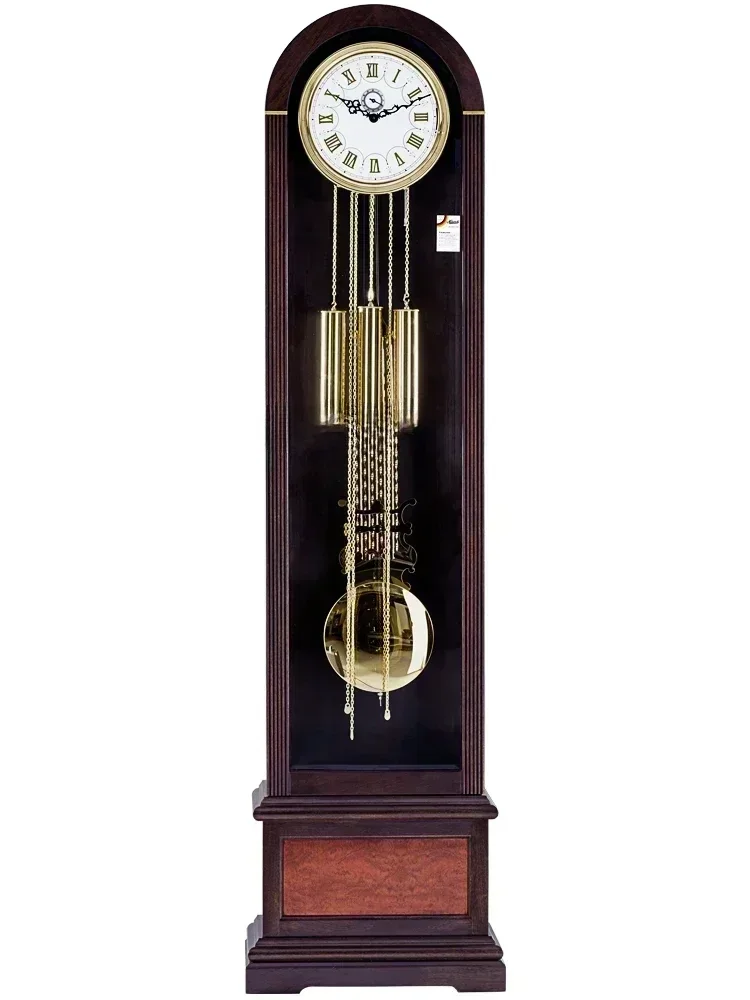 Simple mechanical floor clock, European grandfather clock, customer hall, German Hermle movement