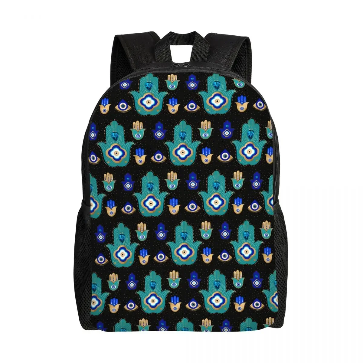 

Custom Nazar Turkey Evil Eye Symbol Amulet Travel Backpack Women Men School Laptop Bookbag College Student Daypack Bags