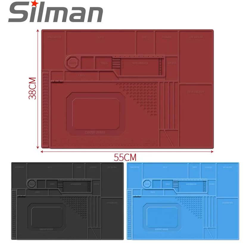 

Working Platform Pad Insulation Heat-Resistant Soldering Station Silicon Soldering Mat Electronics Phone Uav Repair Pad