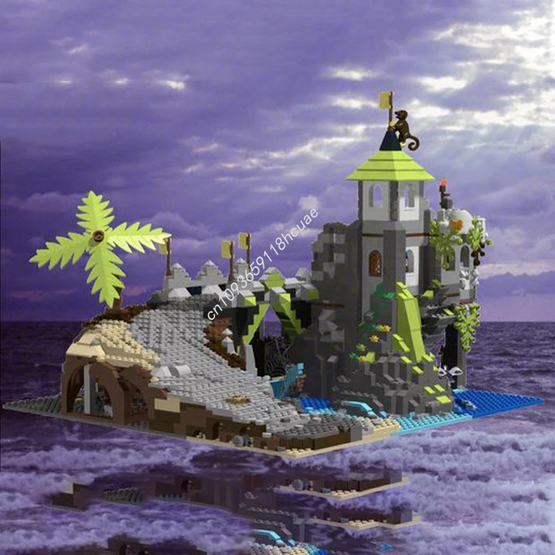 

1577 шт. MOC Lime Tower Пираты Строительные блоки Рождественский подарок Инновационный комплект STEM для сборки Идеально подходит для развития навыков