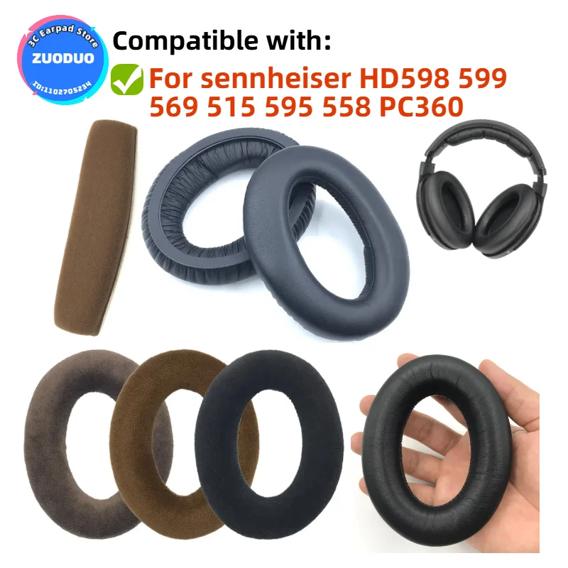

Replacement foam Ear Pads pillow Cushion Cover for sennheiser HD598 599 569 515 595 558 PC360 Gaming Headphone Headset EarPads