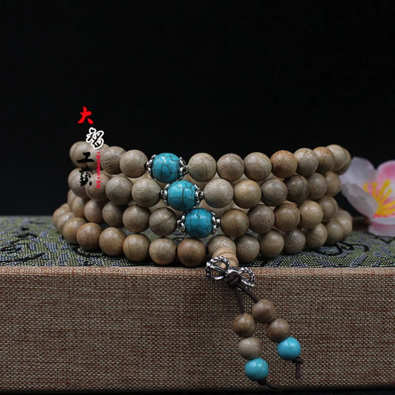 

Unisex 108-bead nanmu Buddhist bracelet 8mm sandalwood prayer beads