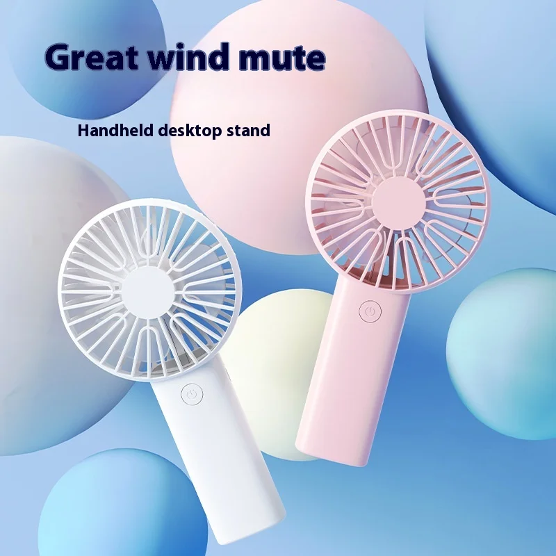 Hot Rechargeable Mini Handheld Small Fan Convenient Outdoor Silent Fan Student Desktop Phone Stand Usb Charging Pocket Fan Gift