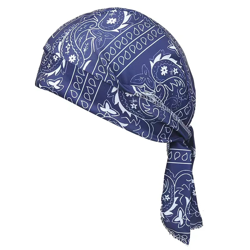 Bandana Scarf Headscarf Handkerchief Head Man Outdoor Cycling Pirate Hat Motorcycle Printed Paisley Multi Color Hip-Hop Dance