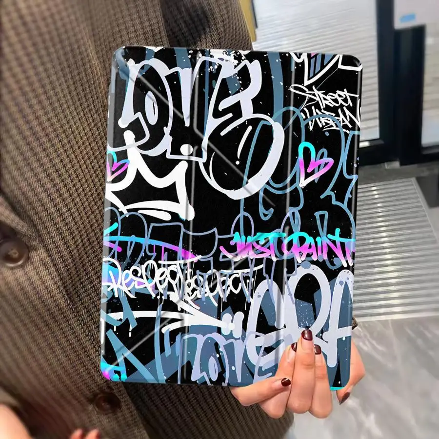 Street Art Design Tablet Case For iPad Pro 2025 Air 4 5 M3 M2 1 2 M4 11inch Mini 6 7 Pro 11th 10th 9th 8th 7th 12.9inch Holder