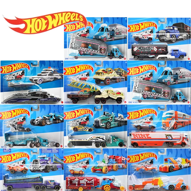 Mattel Hot Wheels 1/64 Super Rigs Series Speedway Hauler Straight Freightin Tall Order Hauler Car Toys Diecast Vehicle