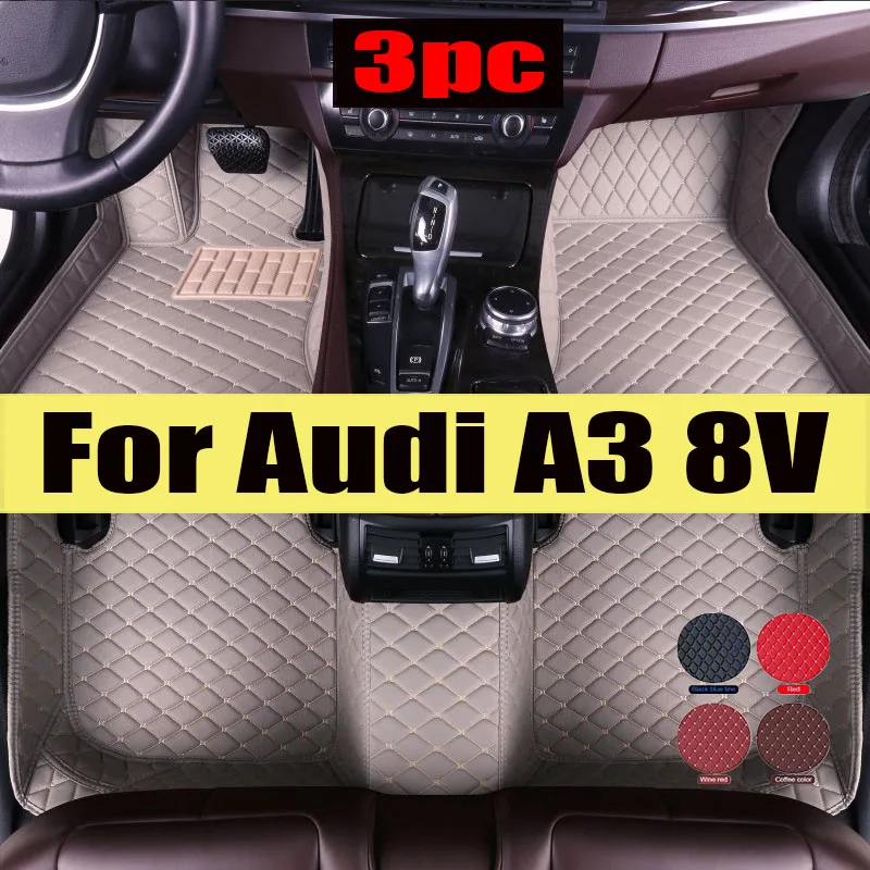 

Car Floor Mats For Audi A3 8V Sportback 2013~2019 Waterproof Rug Anti Dirt Pad Luxury Leather Mat Car trunk mat 2014