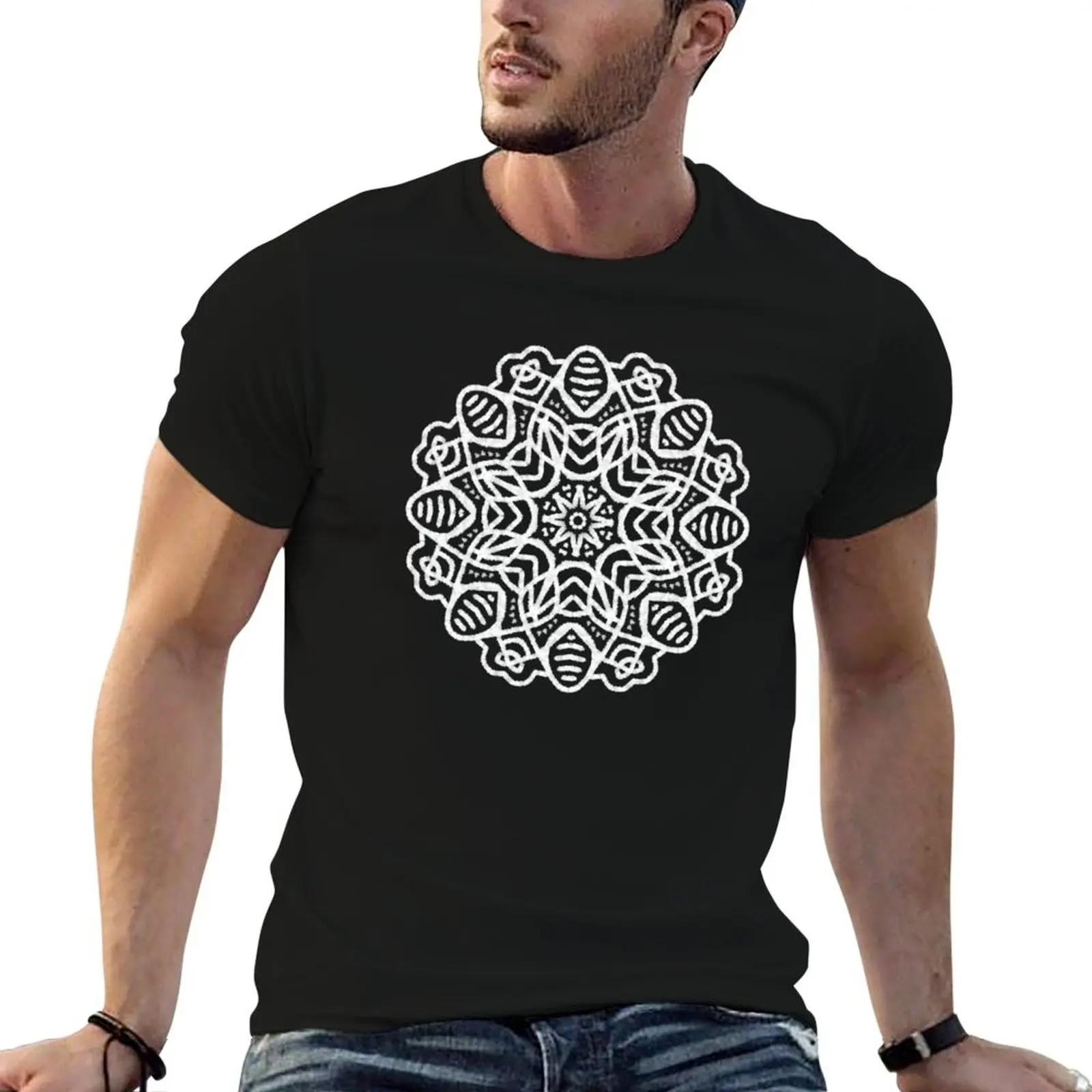 

Intricate Lace Mandala on Soft Pink Background T-Shirt man t shirts graphic anime t shirts oversize t shirt personalised T-Shirt