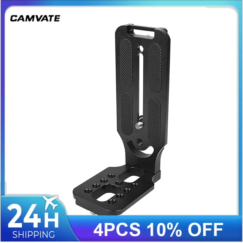CAMVATE Universal L-shape Quick Release Plate Camera Mounting Bracket With Arca Swiss Standard for Tripod Head Gimbal Stabilizer