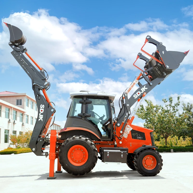 China Manufacturer Front End Skid Steer 4X4 Wheel Backhoe Loader Price Mini Backhoe Loaders with CE EPA Euro5 Engin Customizable