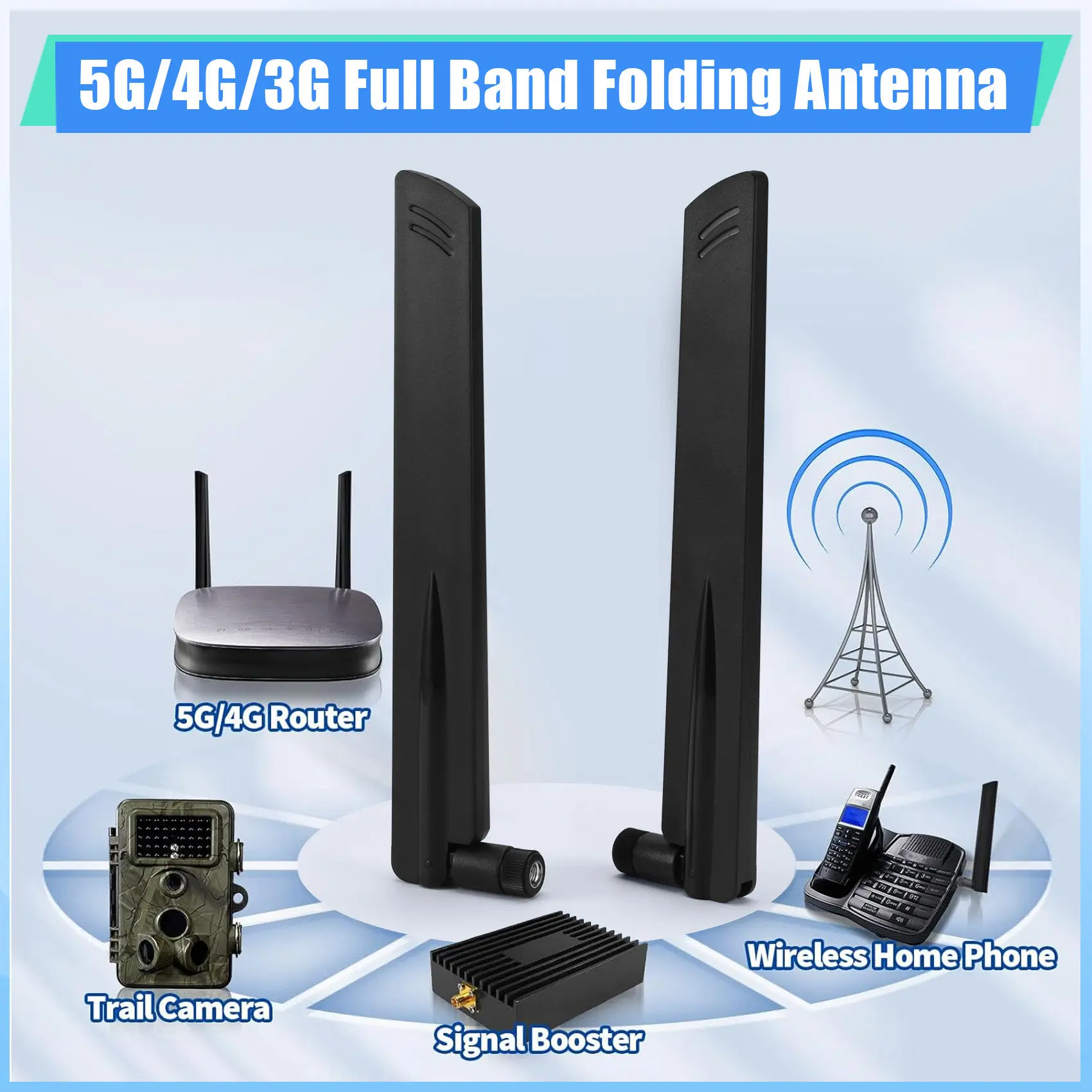

Антенна A28Q-5G 4G 3G для связи, 600-6000 МГц, 18dBi, всенаправленная, для умного дома и безопасности, SMA Male