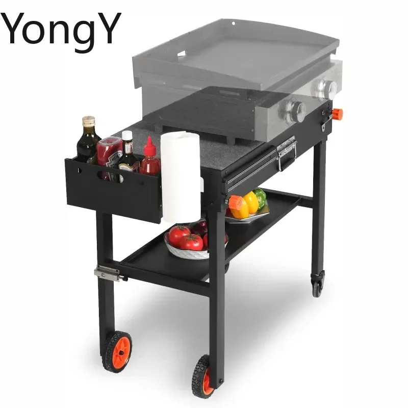 Oven Pizza Oven Portable Storage Outdoor Camping Folding Cart