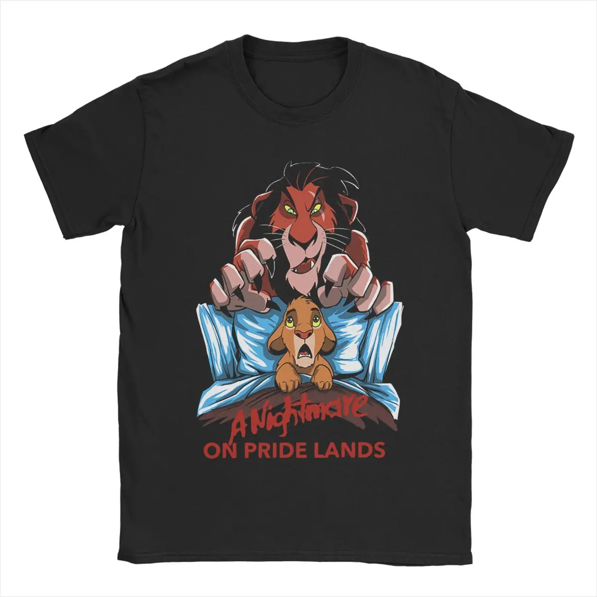 The Lion King Nightmare On Pride Lands T Shirts Men Women Pure Cotton Vintage T-Shirt Tees Short Sleeve Clothing Printing