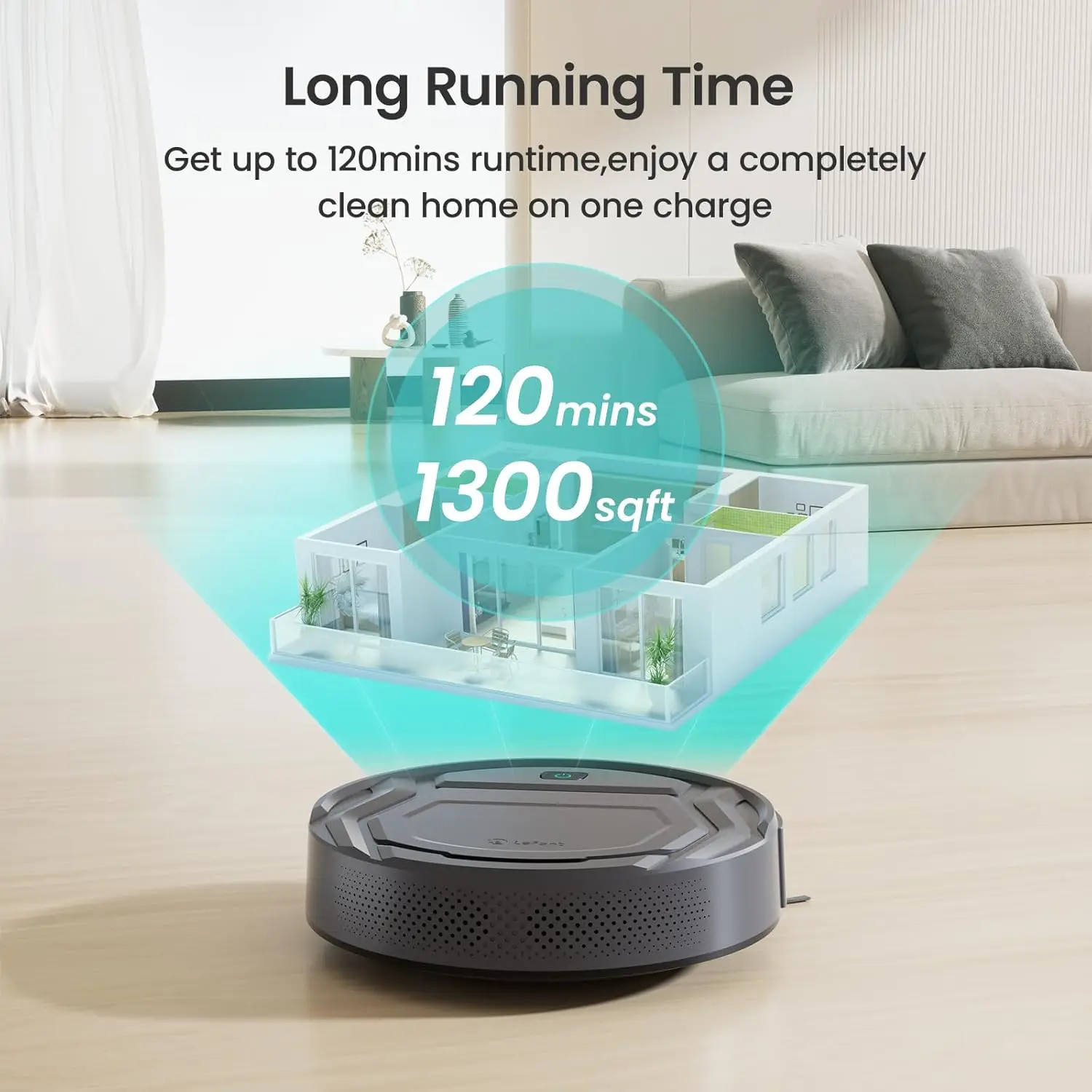 

M210 Pro Robot Vacuum, 3 Adjustable Suction, WiFi/APP/Alexa, 120 Min Runtime, Self-Charging Robotic Vacuums, Slim, Quiet