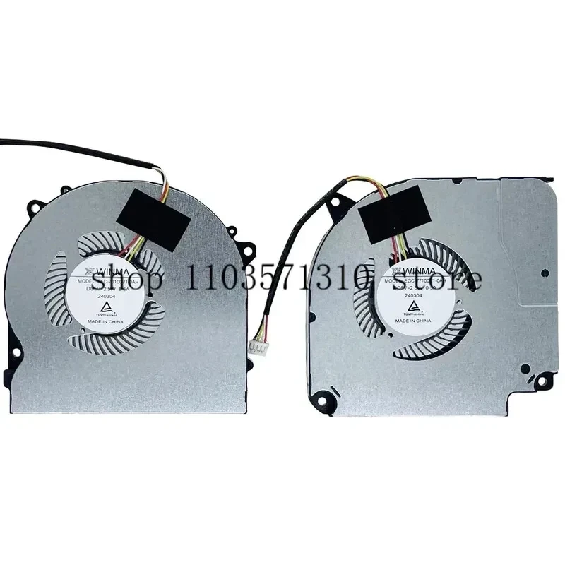 Replacement Laptop CPU   GPU Cooling Fan for CLEVO NH50EA NH50RA Series EGC-77110V1-0AH EFC-70110V1-0AH DC5V 0.5A JM