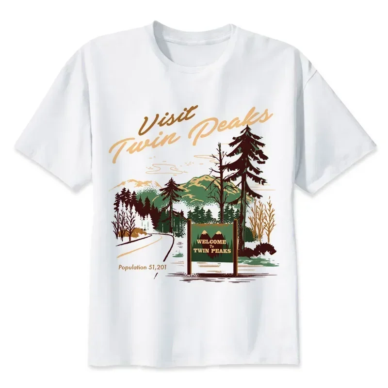 Twin Peaks t shirt Men Print T-Shirts Fashion Print T-Shirts Short Sve O Neck Tees MR2283