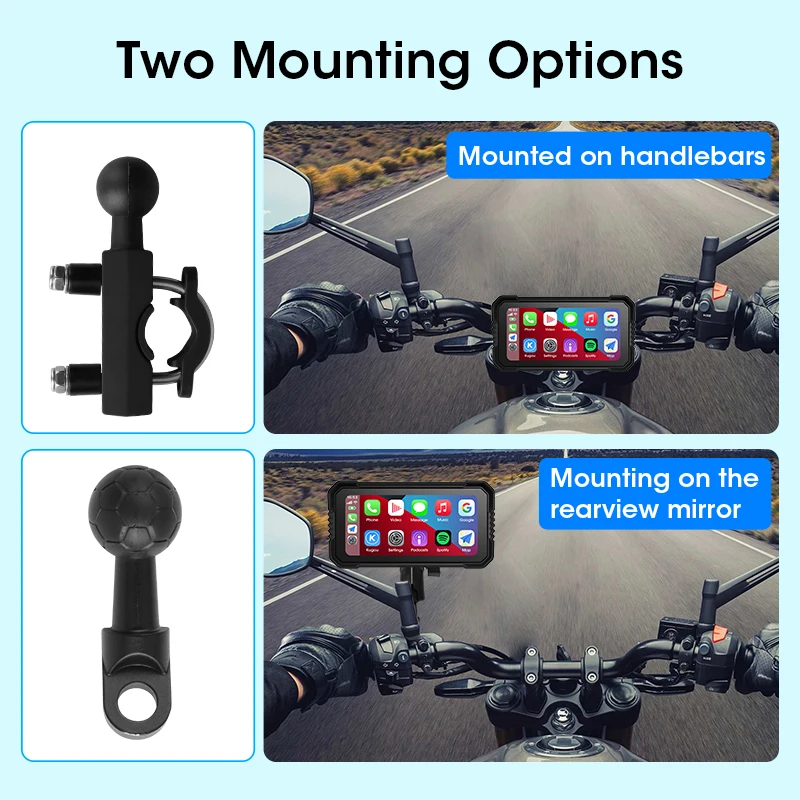 JMCQ-كاميرا مراقبة الدراجات النارية المحمولة ، ملاحة DVR للدراجات النارية ، IP67 مقاوم للماء ، مشغل سيارة لاسلكي ، واي فاي ، نظام تحديد المواقع ، كاميرا سيارة ، #6