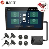 JMCQ USB Car Tire Pressure Alarm Monitor System TPMS for Car Android Navigation Player with 4 Sensors 5V Wireless Transmission