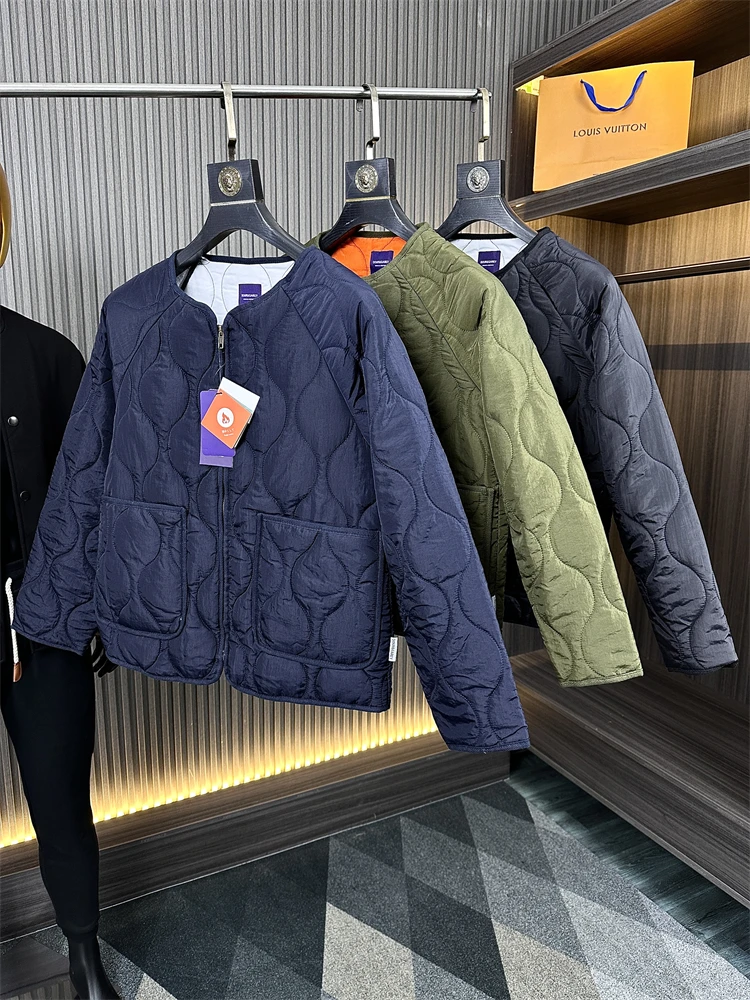 

Purple Label Tead Punk Vintage Cotton Jaet Men's Color Collarl Autumn Winter Warm Thiened Faion Urban Sle