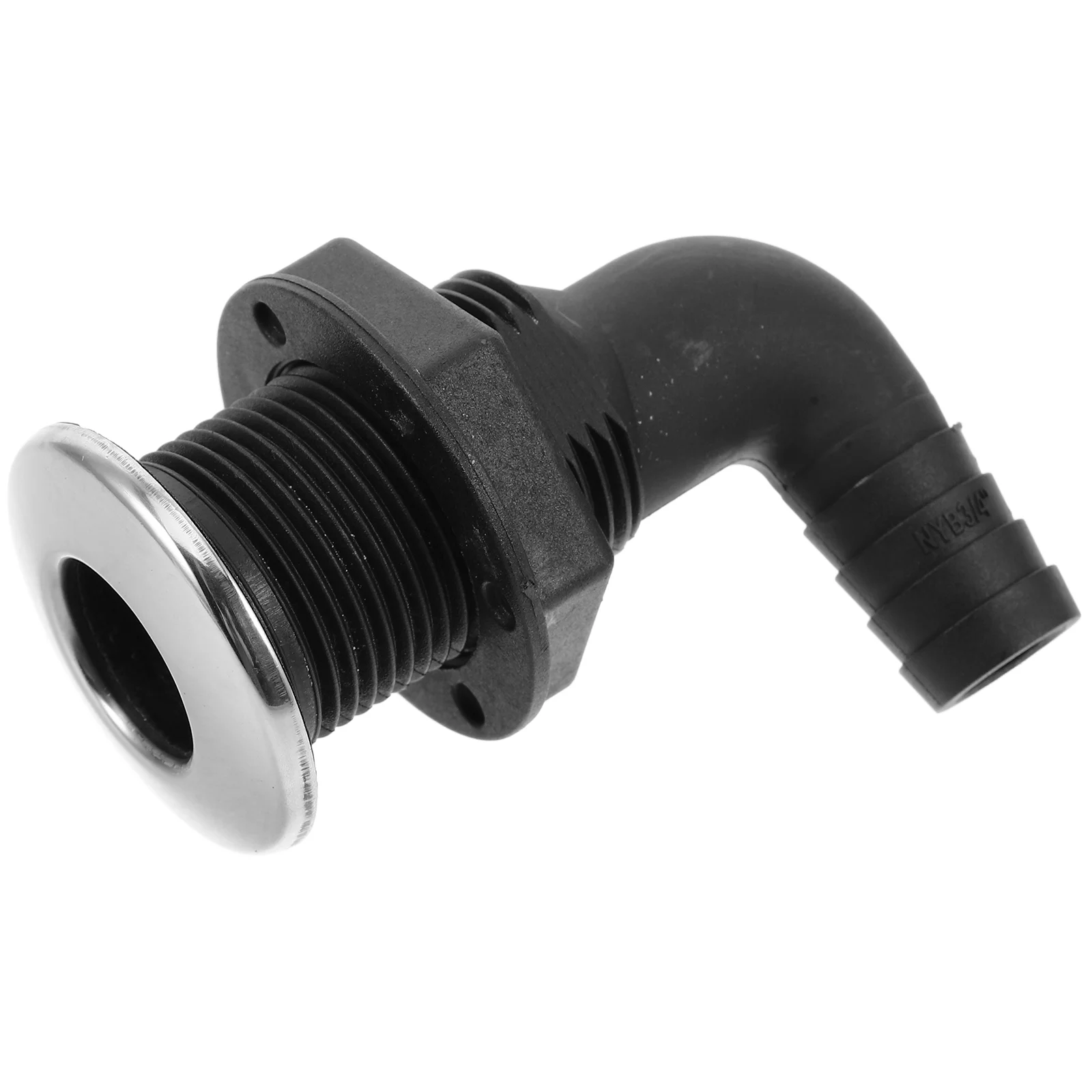 

90 -Degree Plug Marine Hardware Sewage Outlet Hose Nylon Hull Connector Through Fitting