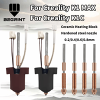 For Creality K1C K1 MAX Hotend Ceramic Heating Block Kit Quick-Swap Integrated Nozzle High Flow Printing For Creality K1C K1max