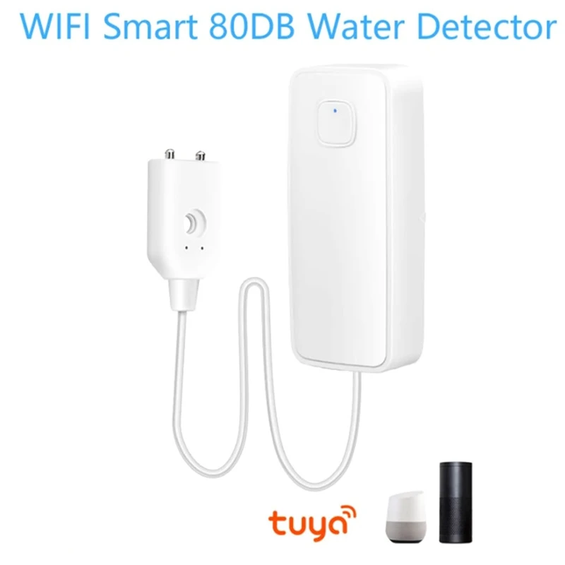 1 PCS Tuya Wifi Smart Water Leak Sensor  Water Overflow Level Detector Security Sound Alarm System Flood Leakage Sensor