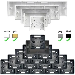 86 * 86 | 146 | 172 | 258 | 344 mm Switch Socket Base Outfit Junction Box Mount Back Box,монтажная короб Dark Box Cassette
