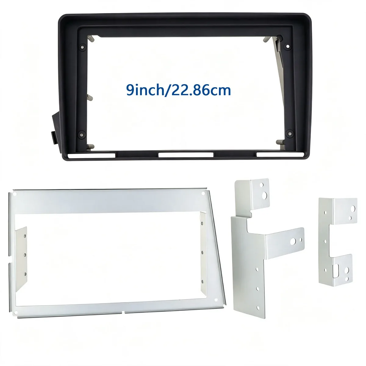 For SSANG YONG ACTYON/KYRON 2005-2011 9Inch 2 Din Car Radio DVD Fascia Frame Bezel Dash Coneder Adapter Panel Trim Bezel