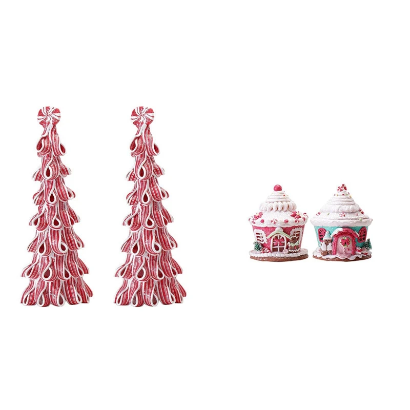 Luminous Castle House Window Decoração Set, Natal Household Decorações