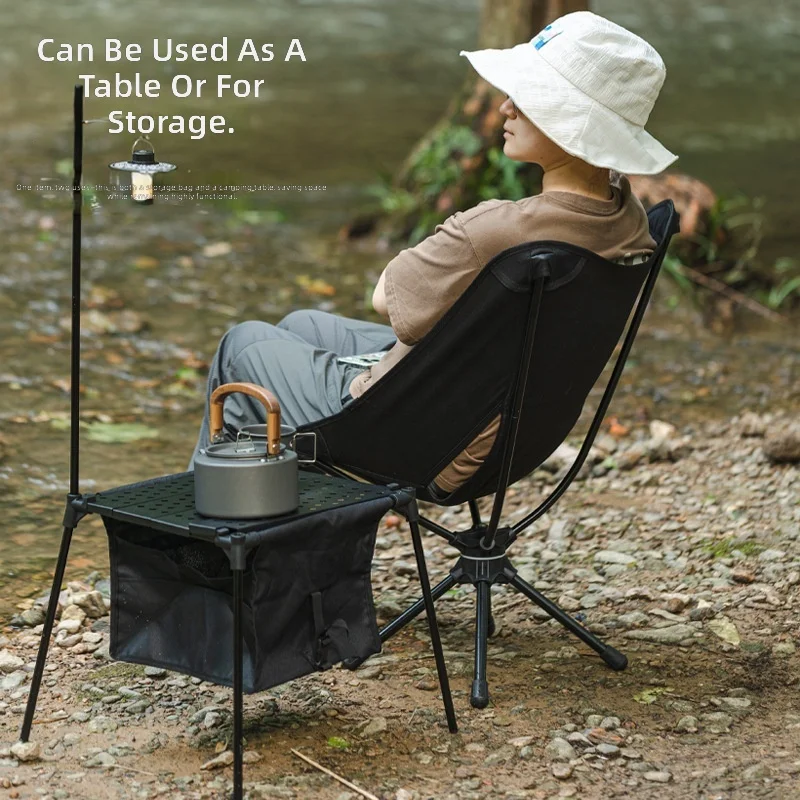 Outdoor Patio Table Collapsible Balcony Table Portable Compact Foldable Ultralight Backpacking Beach Camp Table