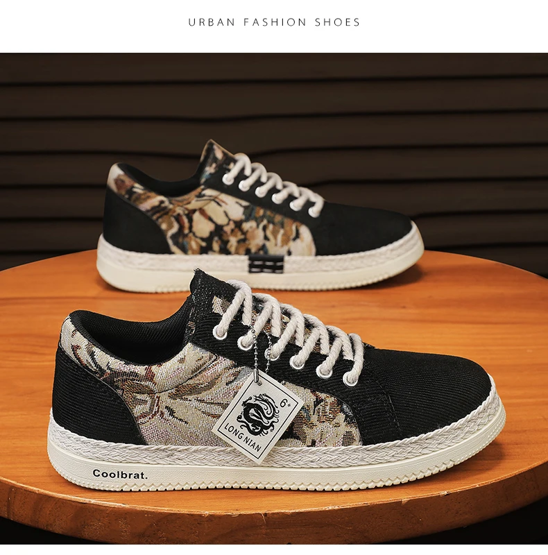 Herren Canvas Freizeitschuhe Frühling und Herbst Neue Atmungsaktive Weichsohlen Outdoor Flache Wanderschuhe Modische Vielseitige Sportschuhe – Detail 17