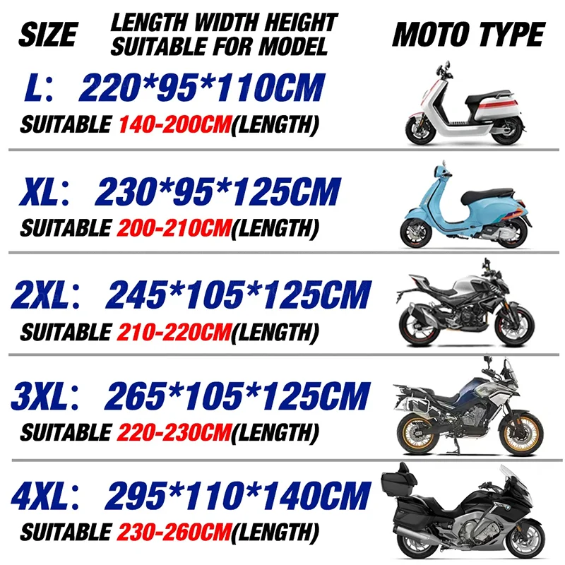 For Honda CBR 600RR CBR600RR 2004-2022 190T Waterproof Motorcycle Covers Motors Dust Rain Snow UV Protector Cover Indoor Outdoor