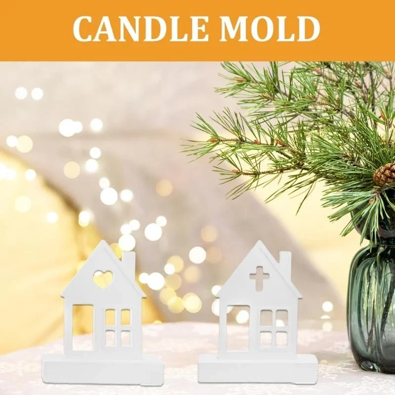 

House Shaped Silicone Molds for Baking Chocolate Cake Fondant Decoration, Plaster Decorations, Home Decorations 87HA