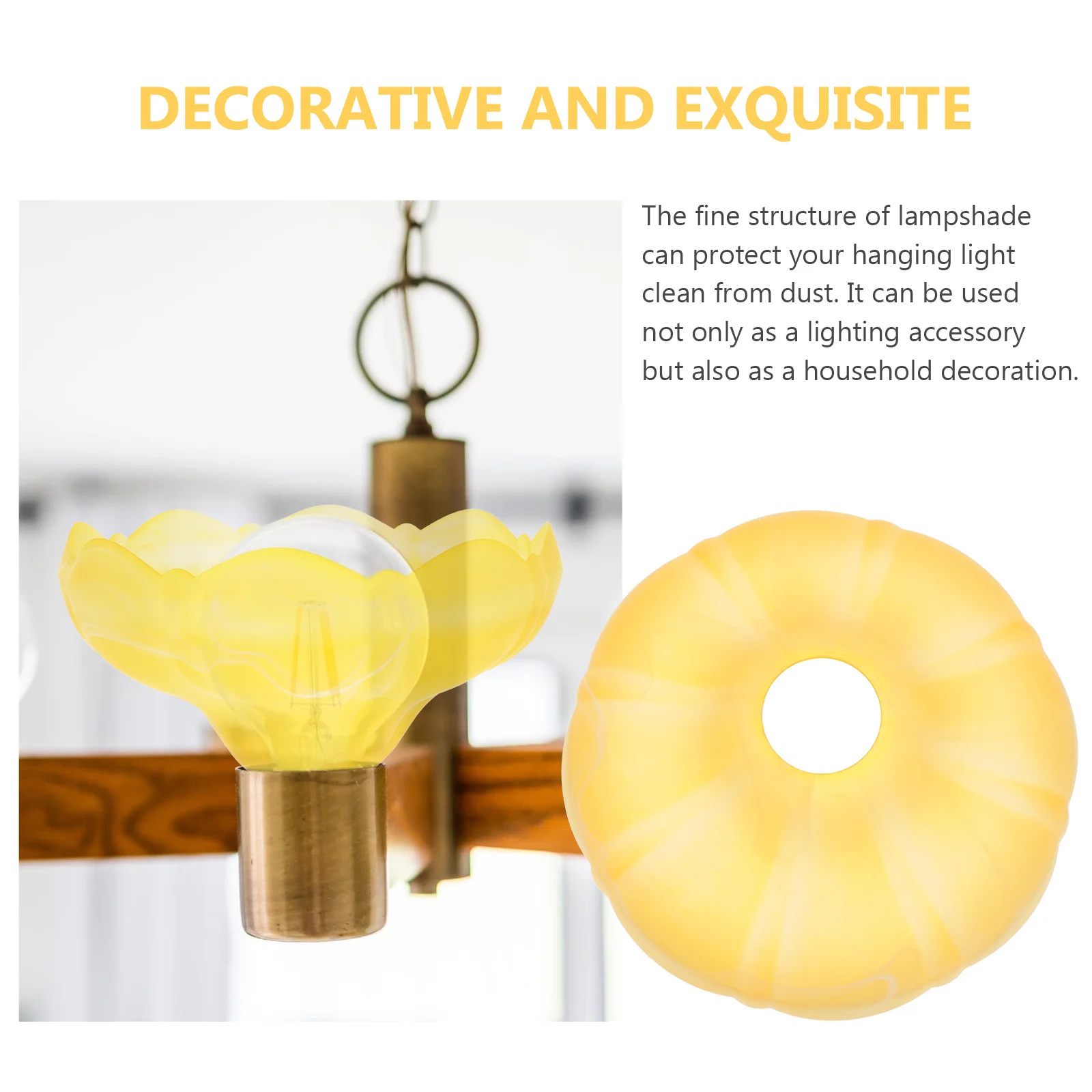 

Premium Glass Lamp Shade Delicate Hanging Light Cover for Ceiling Pendant Chandelier Home Decorative Lighting Accessory