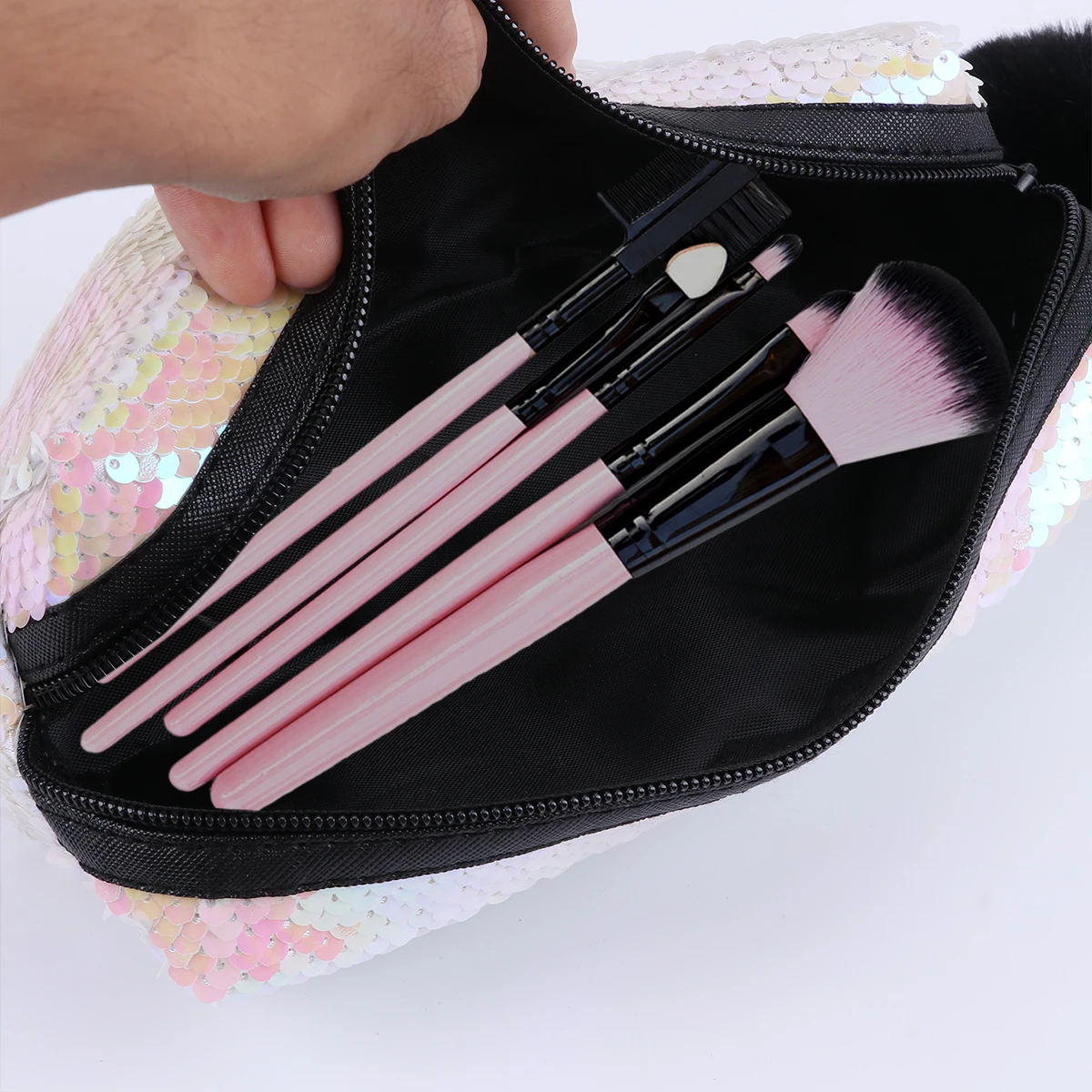 1Pcs Glitter Pencil Pouch Sturdy Design Dustproof Storage Multifunctional Bag Sequin Pencil Pouch