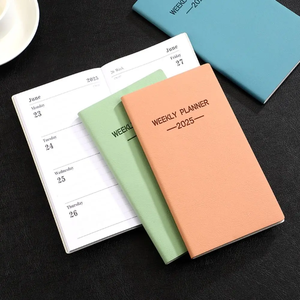 A6/A7 2025 Agenda Book English To Do List 2025 Planner Notebook with Calendar Morandi Color To Do List English Notepad