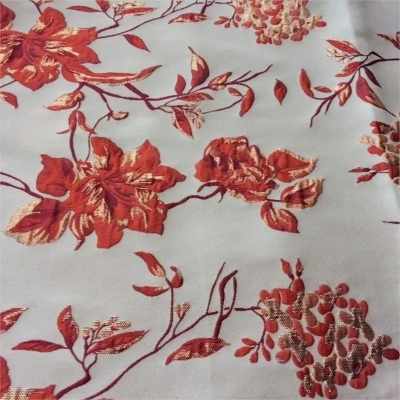 Embossed gold thread flower jacquard fabric with a textured bright silk dress handbag