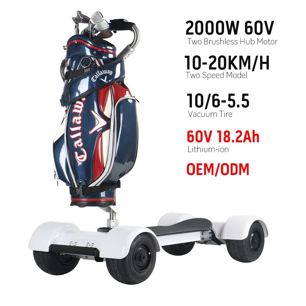 KSM-930 4 Wheeler Golf Cart Scooter For Sale Max Load 150kg Golf Bike Electric Scooter Golf Skateboard