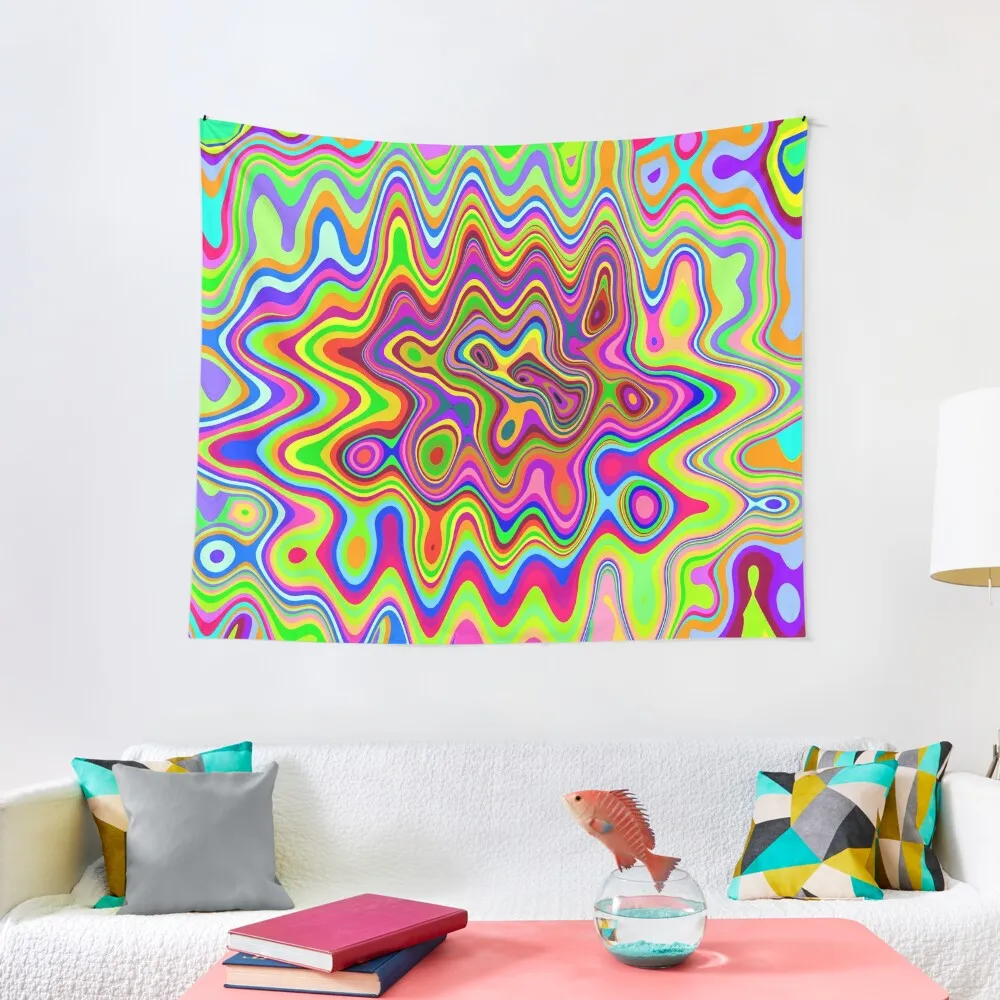 

Psychedelic Glowing Colors Pattern Tapestry Room Decorator Cute Room Decor Tapestry