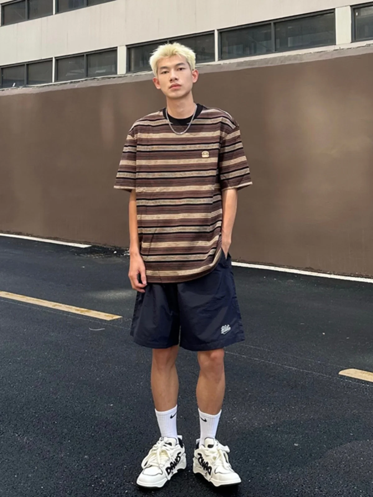 Quick Dry American Style Basketball Running Shorts Men's Summer 4-Length Sporty Streetwear High-Rise Five-Length Pants