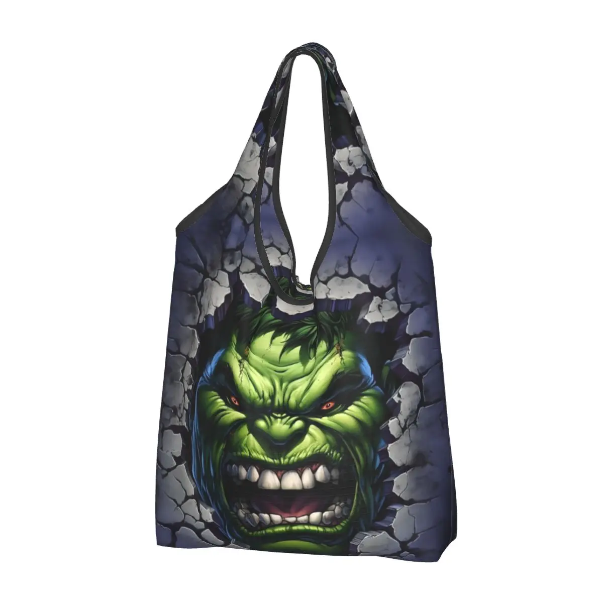 Custom Fashion Print Disney Iron Man Marvel Film Hulk Shopping Tote Bag Portable Shoulder Shopper Handbag