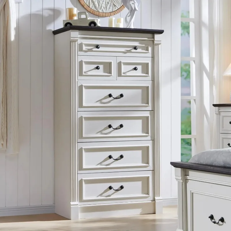 Farmhouse 7 drawer dresser, 57