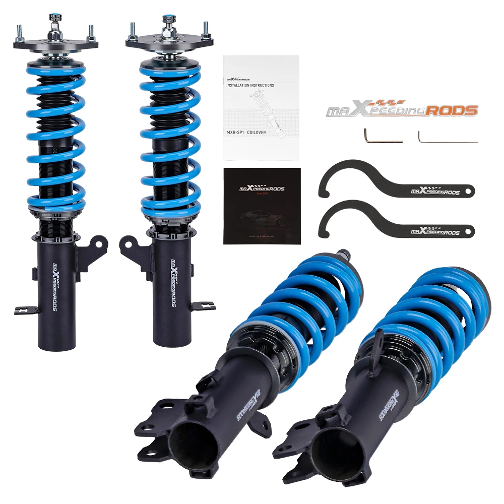 MaXpeedingrods Coilover For Hyundai Coupe Tuscani 2003-2008 24 Ways Adj. Damper Coilover Shock Absorbers Lowering Coil Spring