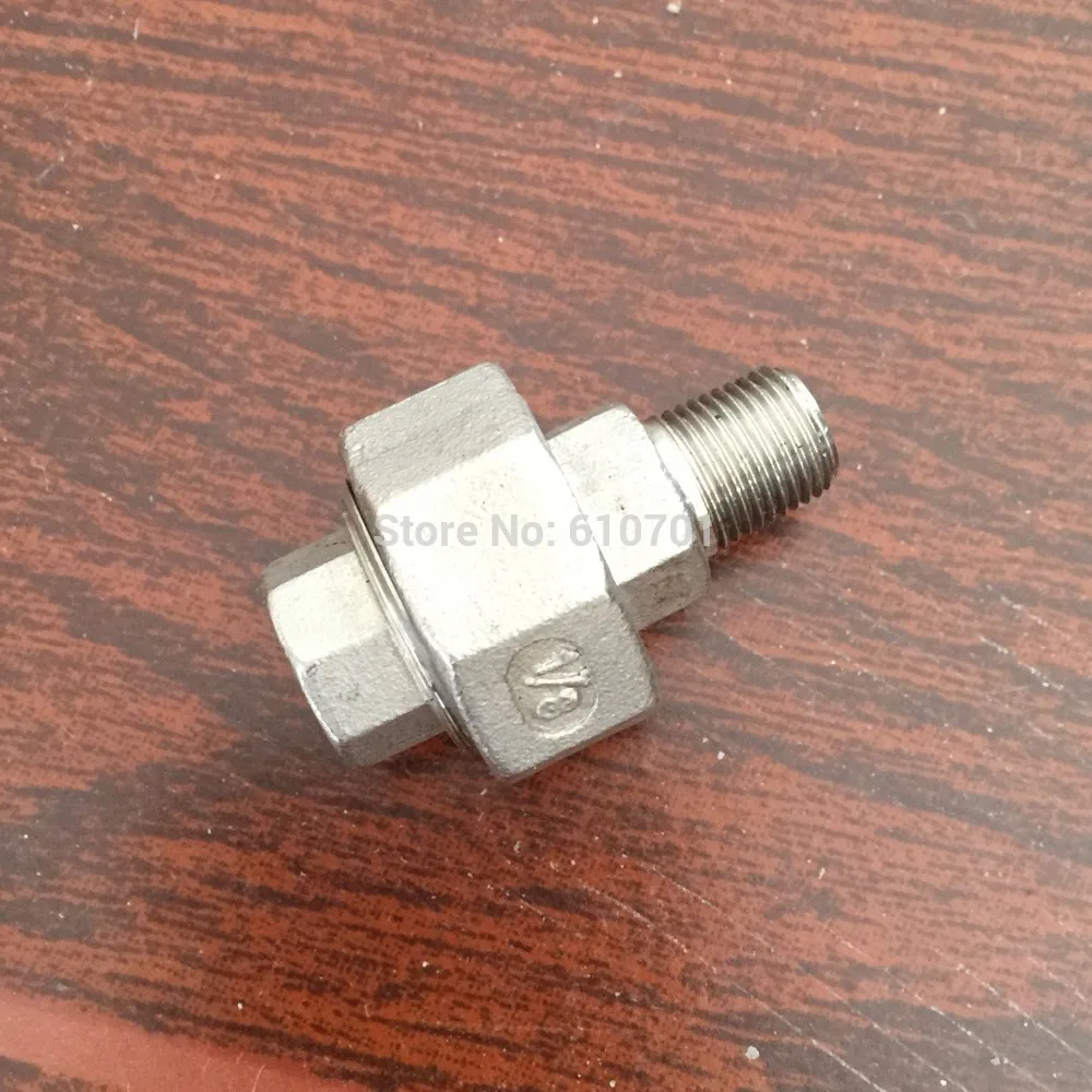 1/8 "BSPT ชาย 1/8" BSPP หญิง Union หมุนสแตนเลส 304 ท่อ