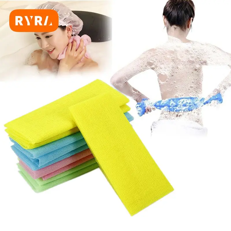 1pc Schönheit Haut Peeling Stoff Waschlappen japanische Körper Wasch handtuch Nylon Badet uch Haut Poliert uch Farbe nach dem Zufalls prinzip gesendet