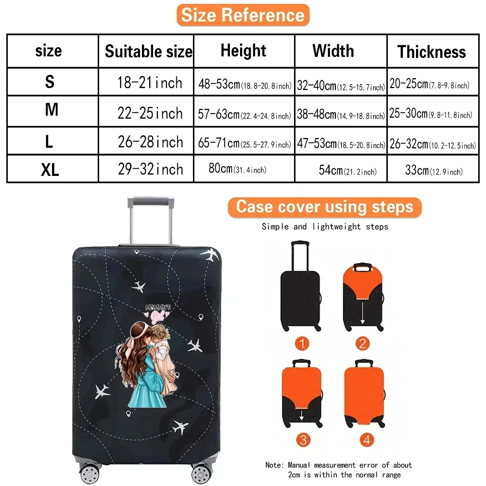 Portable Stretch Fabric Luggage Protective Cover Simplicity Dust Cover Anti-Scratch Protective Mom Series Travel Accessories