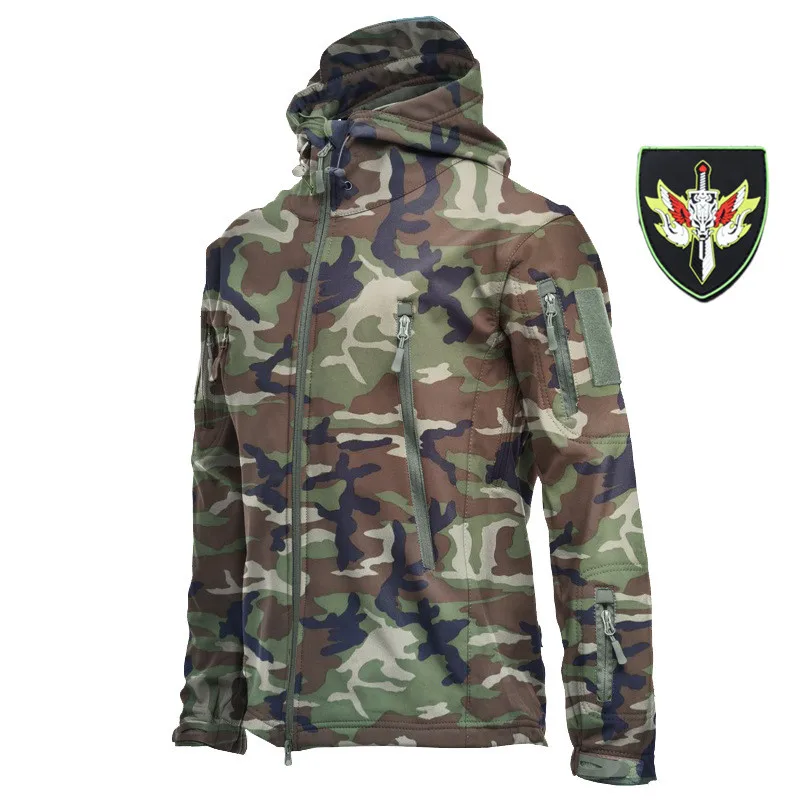 

2023 Special Forces Winter Warmth and Thickening Tactical Training Soft Shell Hiking Outdoor Hooded Waterproof Charge Coat