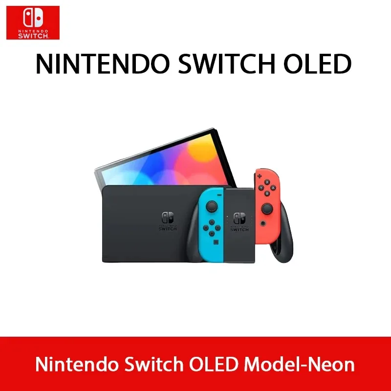 Nintendo Switch OLED-model, 7-inch scherm, Joy-Con console, stabiele tv-modus, gamecontroller, verbeterde audio, verstelbaar