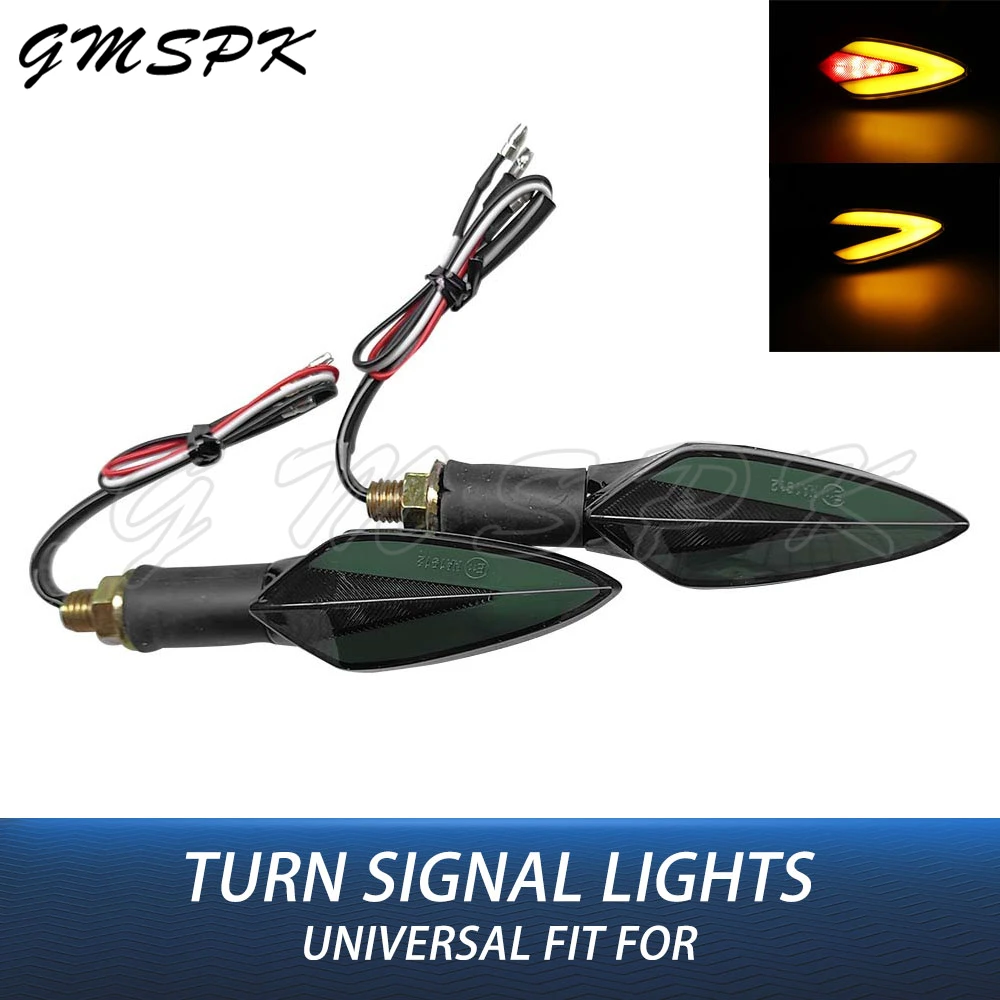 

1/2 Pair M10 Motorcycle LED Turn Signal Lights Flowing Arrows Indicator Directional Lamp Front Rear Blinker DRL Brake Lights