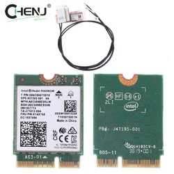 1PCS 9560NGW WiFi Card+Antenna 1733Mbps Wireless AC 9560 Dual Band 2.4G/5G BT 5.0 802.11Ac M.2 CNVI 9560NGW Wireless Adapter